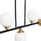 Hello Honey® Robert Stevenson Lighting Lorne Matte Black Metal & Frosted Glass 5-Light Chandelier